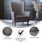 Flash Furniture Dark Gray Faux Leather Wingback Accent Chair QY-B235-DGY-GG - alternate 3